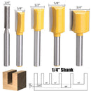1Set Straight Dado Router Bits Set 1/4 Inch Shank Trimming Cutter For Woo Best