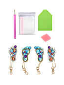 DIY Full Drill Diamond Painting Key Chain Keychain Ring Handmade Gifts 4x New