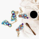DIY Full Drill Diamond Painting Key Chain Keychain Ring Handmade Gifts 4x New