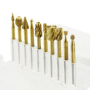 10X/set Wood Milling Cutter Tool Carving Rasps Rotary File Burrs Bit Best
