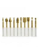 10X/set Wood Milling Cutter Tool Carving Rasps Rotary File Burrs Bit Best