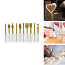 10X/set Wood Milling Cutter Tool Carving Rasps Rotary File Burrs Bit Best