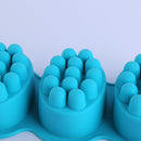 1 x Massage Bar Oval Silicone Molds 4 Cavities Soap Jelly Mold For DIY Soap Hot