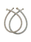2x 24 inch Faucet Hose Stainless Steel Braided Water Supply Line Flexible Hot