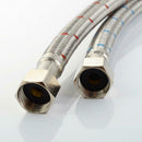 2x 24 inch Faucet Hose Stainless Steel Braided Water Supply Line Flexible Hot