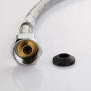 2x 24 inch Faucet Hose Stainless Steel Braided Water Supply Line Flexible Hot