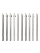 10PCS 6mm 1/4" Carbide Spear Head Tip Drill Bit For Glass Plastic Ceramic Newest