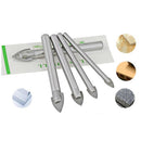 10PCS 6mm 1/4" Carbide Spear Head Tip Drill Bit For Glass Plastic Ceramic Newest