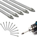 10PCS 6mm 1/4" Carbide Spear Head Tip Drill Bit For Glass Plastic Ceramic Newest