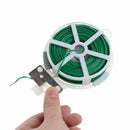 2 x Garden Wire Green Twist Tie Reel Coated Plant Support Flexible 50m Hot
