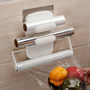 Plastic Kitchen Cling Film Storage Rack Paper Towel Roll Holder for bathroom