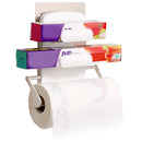 Plastic Kitchen Cling Film Storage Rack Paper Towel Roll Holder for bathroom