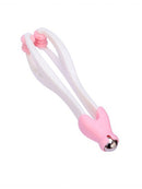2 PCS Hand Handheld Steel Ball Run Blood Circulation Easy Massager Tool Pink New