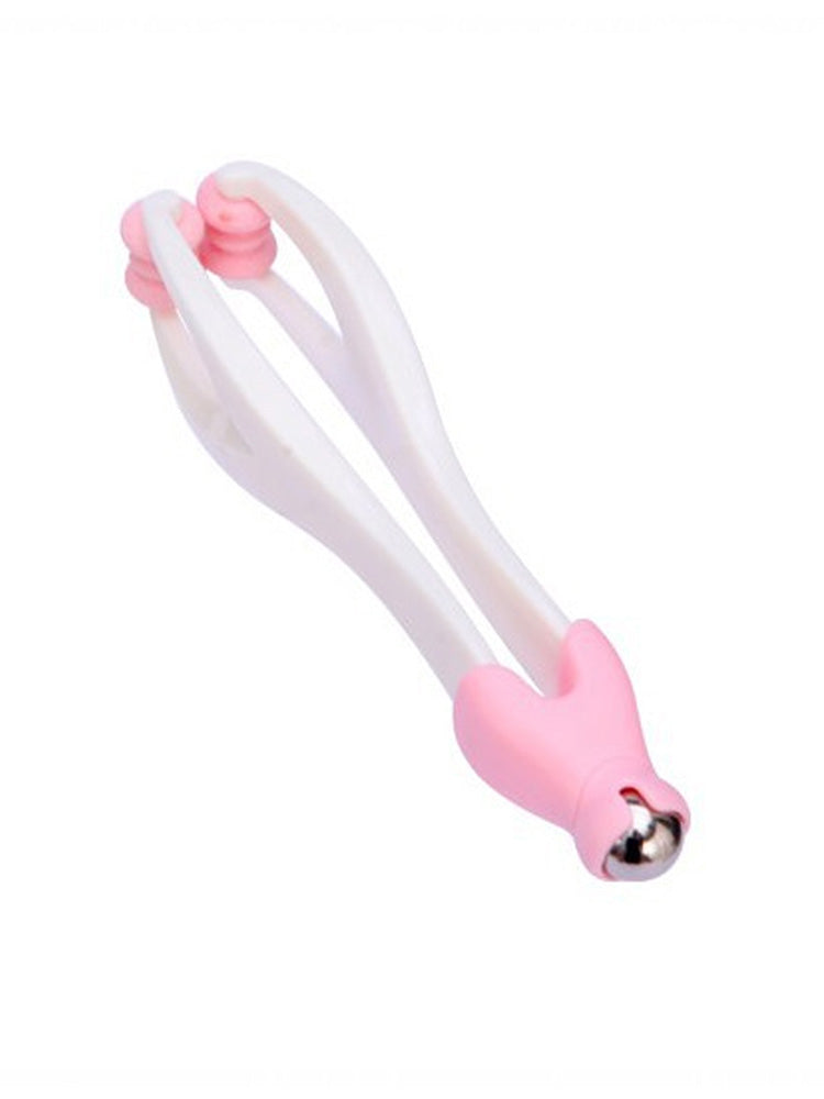 2 PCS Hand Handheld Steel Ball Run Blood Circulation Easy Massager Tool Pink New