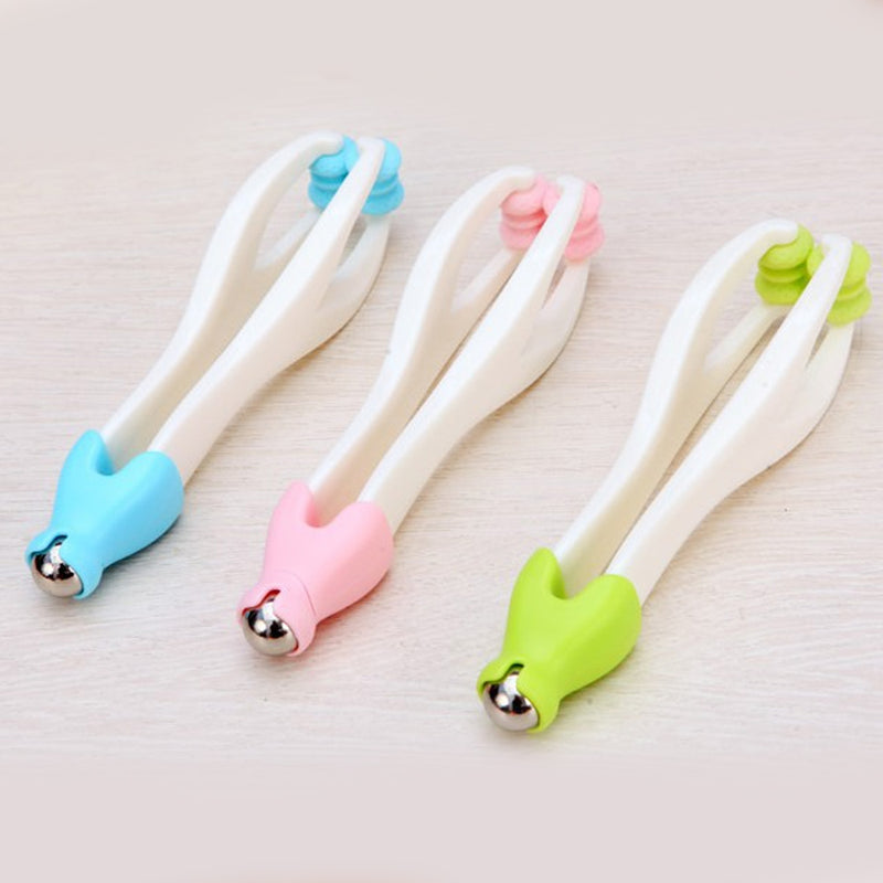 2 PCS Hand Handheld Steel Ball Run Blood Circulation Easy Massager Tool Pink New