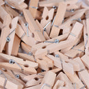 100pcs Mini Wooden Pegs 30mm Natural DIY Craft Photo Clips for Wedding Engagemen