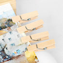 100pcs Mini Wooden Pegs 30mm Natural DIY Craft Photo Clips for Wedding Engagemen