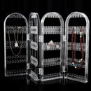 Clear Acrylic Earrings Necklace Jewelry Display Rack Stand Holder Function