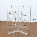 Transparent Acrylic Earrings Necklace Jewelry Display Rack Storage Box Gift CGY