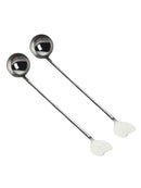 Soup Coffee Mixing Spoon Long Handle Stainless Steel Coffee Spoons Tab New 2x