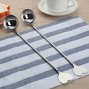 Soup Coffee Mixing Spoon Long Handle Stainless Steel Coffee Spoons Tab New 2x