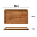 Small Flat Tray Natural Bamboo Kungfu Tea Serving Tray Table 28*18cm/ 11x7inch*1