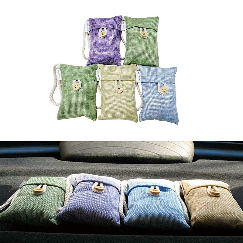 5pcs Air Purifier Bamboo Charcoal Bag Dry Deodorizer Bag Natural Odor Eliminator