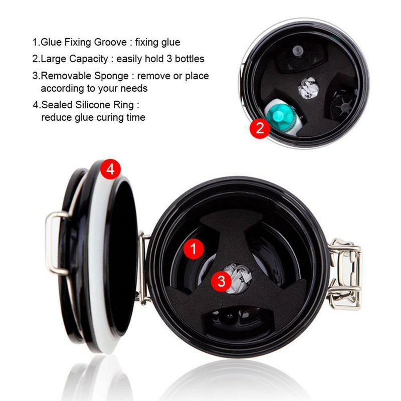 1Pcs High Quality Black Eyelash Glue Storage Tank Nice Fashion