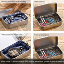 5Pcs Small Rectangular Empty Metal Tins Hinged Jewellery Coins Box Kit Container