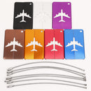 7X Aluminum Alloy Luggage Tags Labels Baggage Handbag ID Name Card Tag