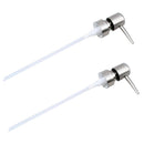 2x Stainless Steel Emulsion Bottle Nozzle Press Nozzle Press Pump Head Best