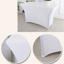 Rectangular Spandex Stretch Tight Fit Table Cover Trestle Tablecloth 4FT