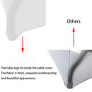 Rectangular Spandex Stretch Tight Fit Table Cover Trestle Tablecloth 4FT