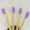 4pcs Natural Bamboo Toothbrush Family Pack For Travel Trendy New Hot vvsa
