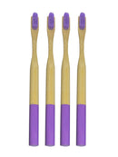 4pcs Natural Bamboo Toothbrush Family Pack For Travel Trendy New Hot vvsa