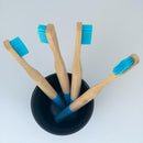 4pcs Natural Bamboo Toothbrush Family Pack For Travel Trendy New Hot vvsa