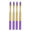 4pcs Natural Bamboo Toothbrush Family Pack For Travel Trendy New Hot vvsa