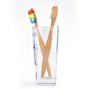 10 Pcs Medium-Bristle Bamboo Toothbrush Wood Teeth Brush Fibre Wooden Hand