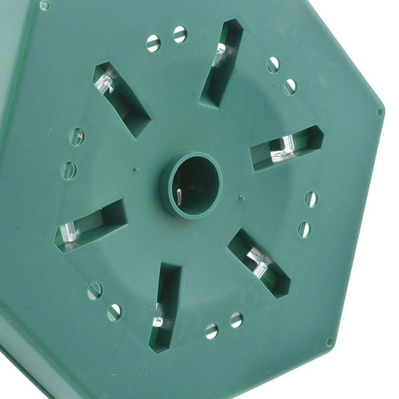 Green Pavilion Bird Feeder Plastic Hanging Wild Bird Food Container Garden Decor