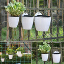 Self-watering Plant Flower Basket Wall Hanging Plastic Planter House Garden3 pcs