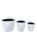 Self-watering Plant Flower Basket Wall Hanging Plastic Planter House Garden3 pcs