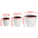 Self-watering Plant Flower Basket Wall Hanging Plastic Planter House Garden3 pcs