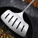 Stainless Steel Fried Fish Shovel with Long Wood Handle Kitchenware Cooking Tool