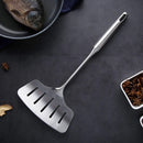 Stainless Steel Fried Fish Shovel with Long Wood Handle Kitchenware Cooking Tool