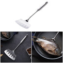 Stainless Steel Fried Fish Shovel with Long Wood Handle Kitchenware Cooking Tool