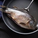 Stainless Steel Fried Fish Shovel with Long Wood Handle Kitchenware Cooking Tool