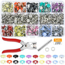 Metal Five-prong Buckle Snap Buttons Fasteners Sewing Accessories 100X
