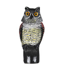 Realistic Owl Decoy With Rotating Pigeon Crow Scarer Scarecrow new hpt asd