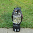 Realistic Owl Decoy With Rotating Pigeon Crow Scarer Scarecrow new hpt asd