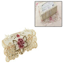 Embroidered Handmade Rose Bud Cutwork Polyester Tissue Box Cover